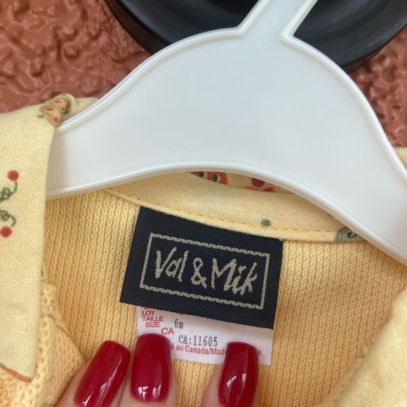 Vintage Val&Mik Baby Overalls. Size 6 Months. Caterpillar. Yellow - Picture 5 of 9